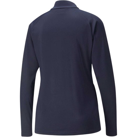 Puma Dames-trainingsjack met gestructureerde pasvorm en streepjesdetail uit de Liga-collectie (Peacoat/Wit) - Image 2