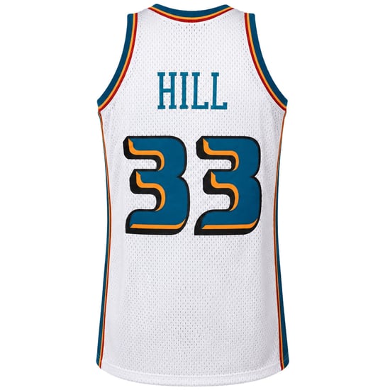 Mitchell & Ness NBA Detroit Pistons #33 Hill Mens Silver Vest - Image 2