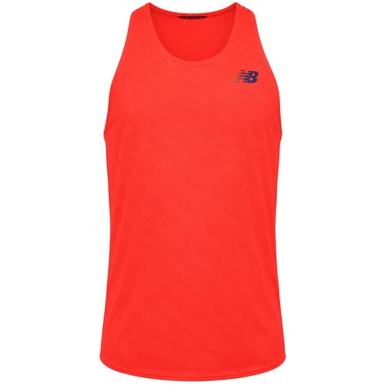 New Balance Q Speed Singlet Mens Red Vest - Image 1