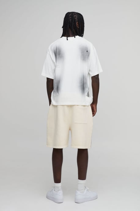 Regular Fit Spray Washed Jersey Short - Image 2