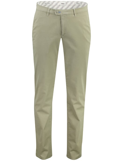 Pantalon Brax Fabio flatfront wijde fit groen - Image 1