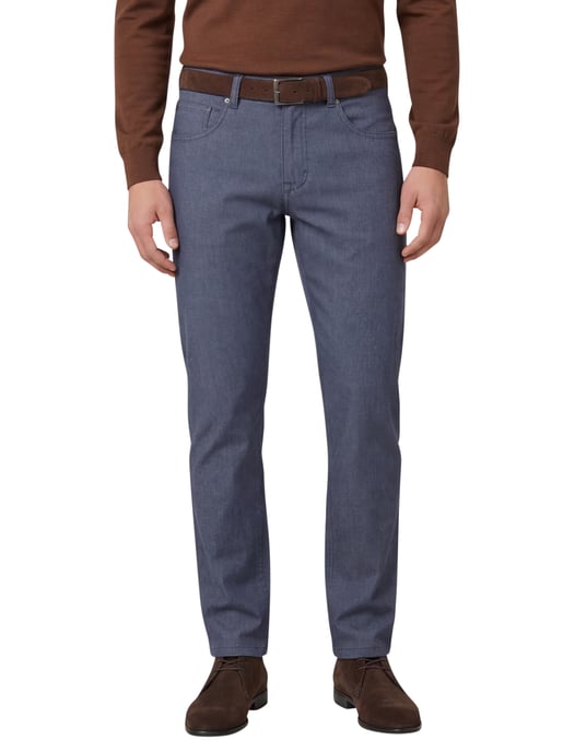 Pantalon Gardeur blauw gemeleerd normale fit - Image 1