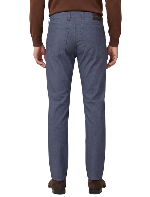 Pantalon Gardeur blauw gemeleerd normale fit - Image 2