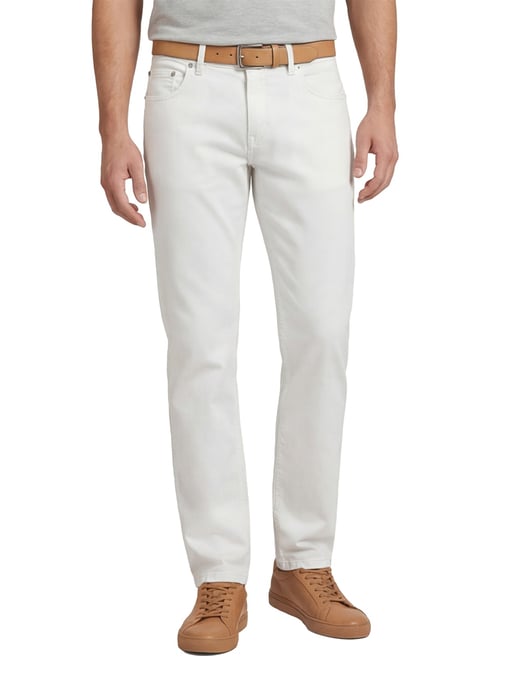 Gardeur off white slim fit 5-pocket slim fit katoen - Image 1