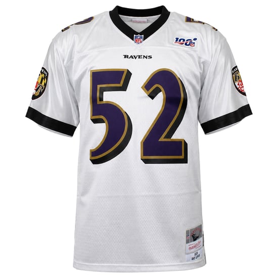 Mitchell & Ness NFL Baltimore Ravens #52 R.Lewis Platinum White Jersey - Image 1