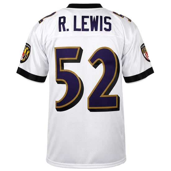 Mitchell & Ness NFL Baltimore Ravens #52 R.Lewis Platinum White Jersey - Image 4