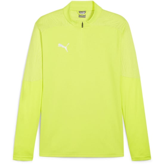 Puma Heren Team Final trainingsfleece met kwartritssluiting (Geel) - Image 1