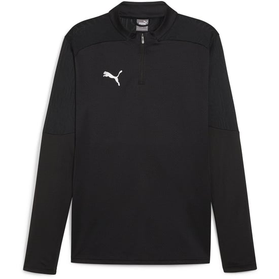 Puma Heren Team Final trainingsfleece met kwartritssluiting (Zwart) - Image 1