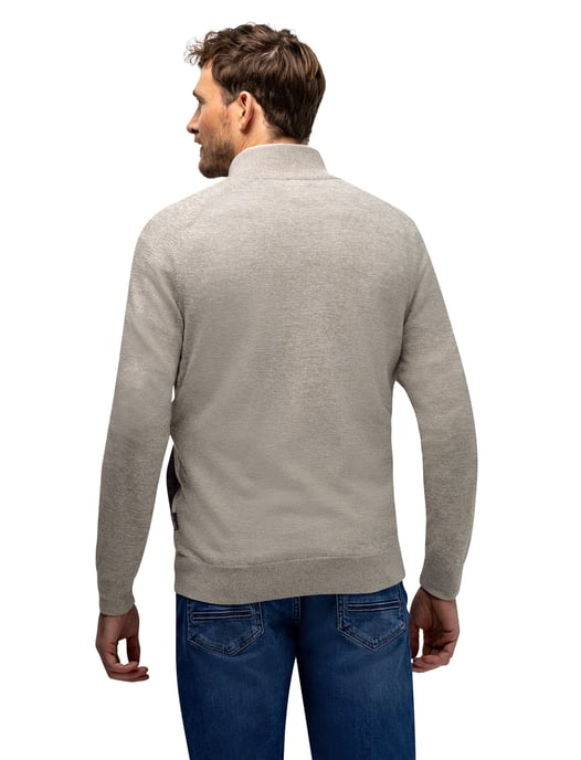 vest State of Art beige gemeleerd 100% katoen normale fit - Image 2