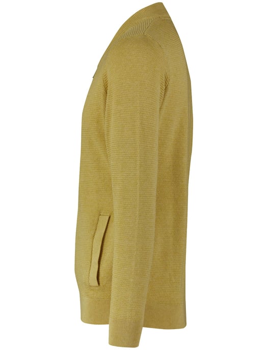 Geel gebreid katoenen Casa Moda vest - Image 3