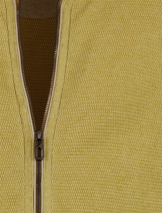 Geel gebreid katoenen Casa Moda vest - Image 4