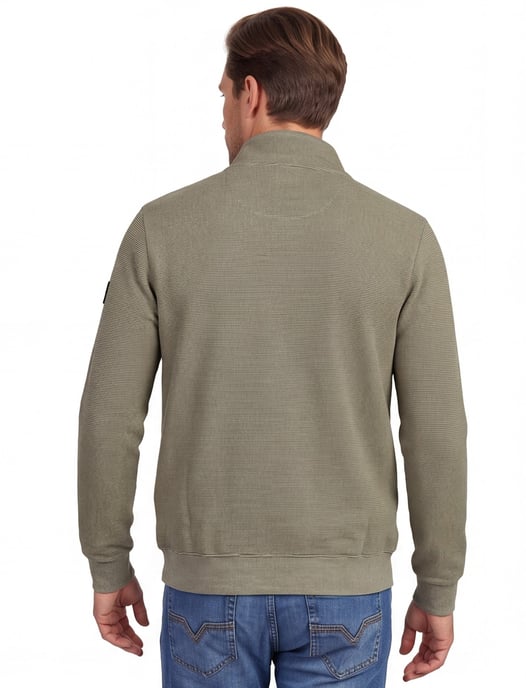 Beige Casa Moda vest gemeleerd wijde fit - Image 2