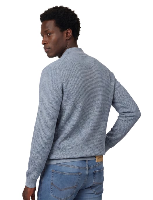 Vest Casa Moda normale fit lichtblauw met rits gebreid - Image 2