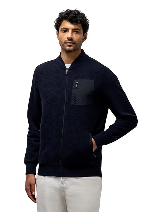 Vest donkerblauw State of Art regular fit gemêleerd - Image 1