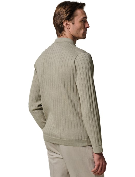 Poloshirt Profuomo beige structuur 3 knopen - Image 2
