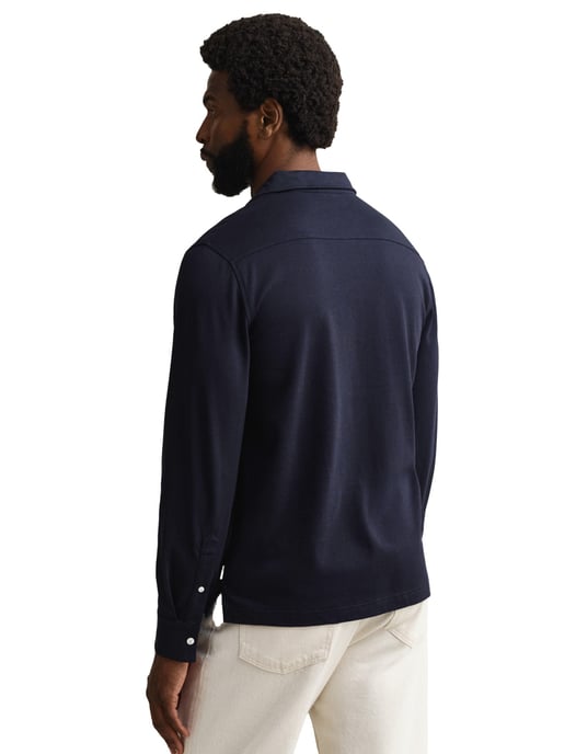 polo Gant donkerblauw 3-knoops - Image 2
