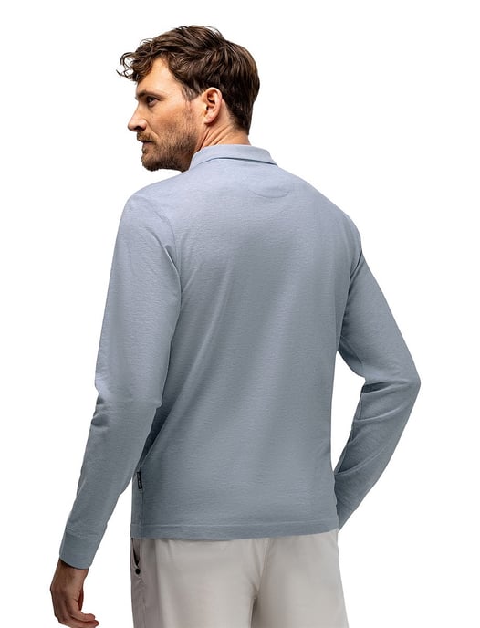 Polo lange mouw State of Art blauw 3-knoops - Image 2