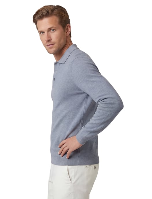 Poloshirt Casa Moda blauw 3 knoopjes normale fit - Image 2