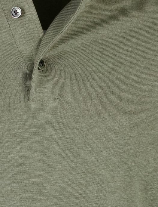 Poloshirt groen gemeleerd Profuomo 3 knoops normale fit - Image 3