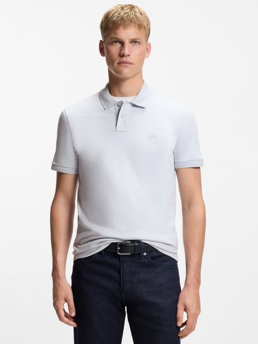 Mens Light Pastel Blue Passenger Short Sleeve Polo Shirt - Image 1