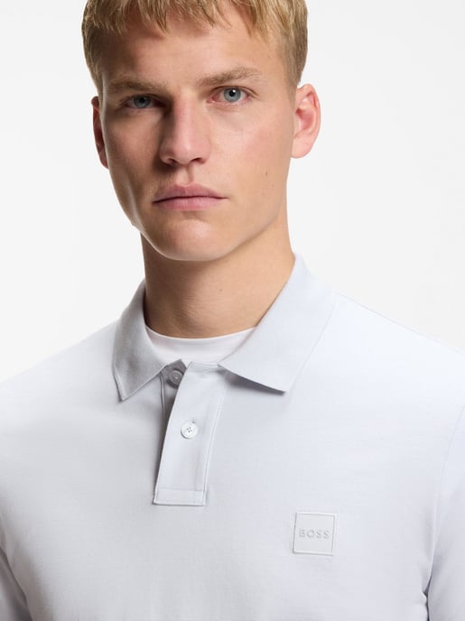 Mens Light Pastel Blue Passenger Short Sleeve Polo Shirt - Image 2