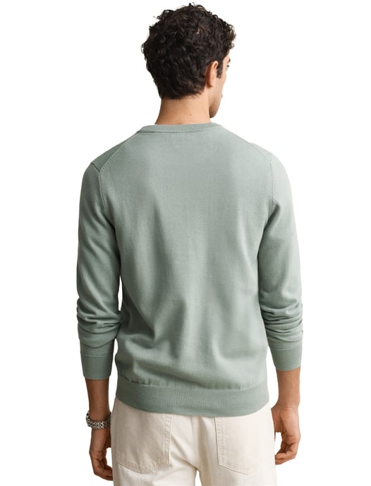 Trui turquoise Gant normale fit ronde hals - Image 2