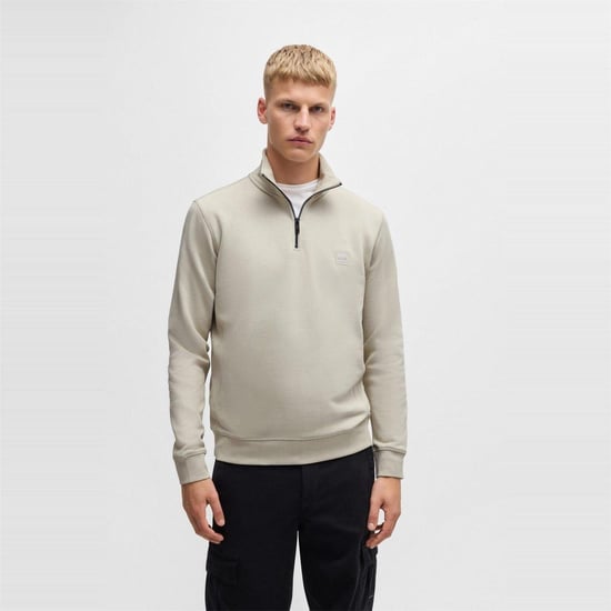 Boss Heren Badstof Sweatshirt (Licht Beige) - Image 2