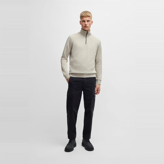 Boss Heren Badstof Sweatshirt (Licht Beige) - Image 5