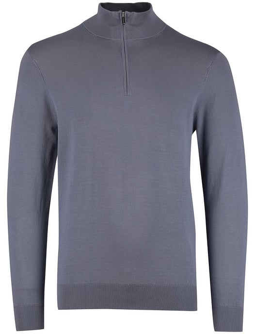 Half zip pullover blauw  Profuomo tencel - Image 3