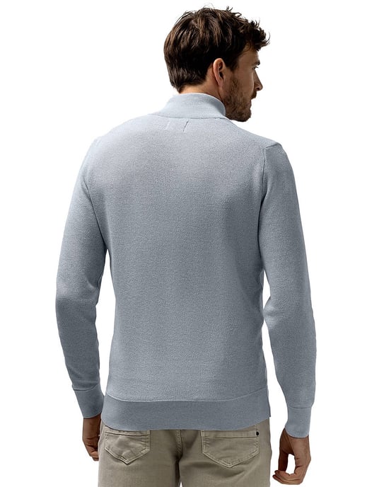 half zip trui State of Art Regular fit Lichtblauwe structuur - Image 2