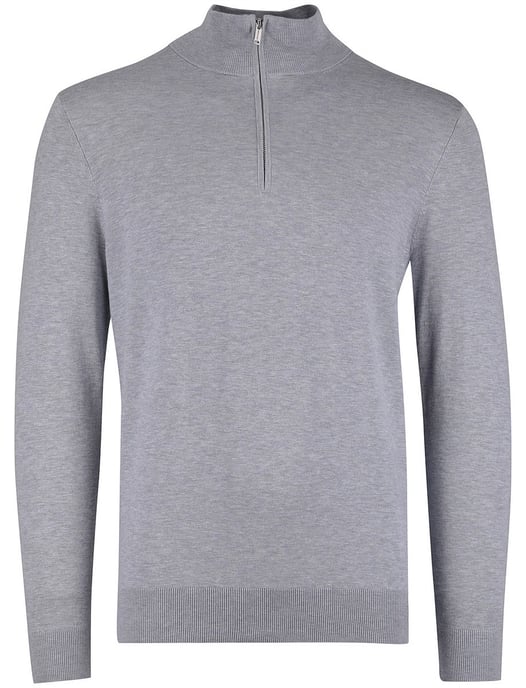 Half zip pullover grijs Profuomo tencel - Image 3