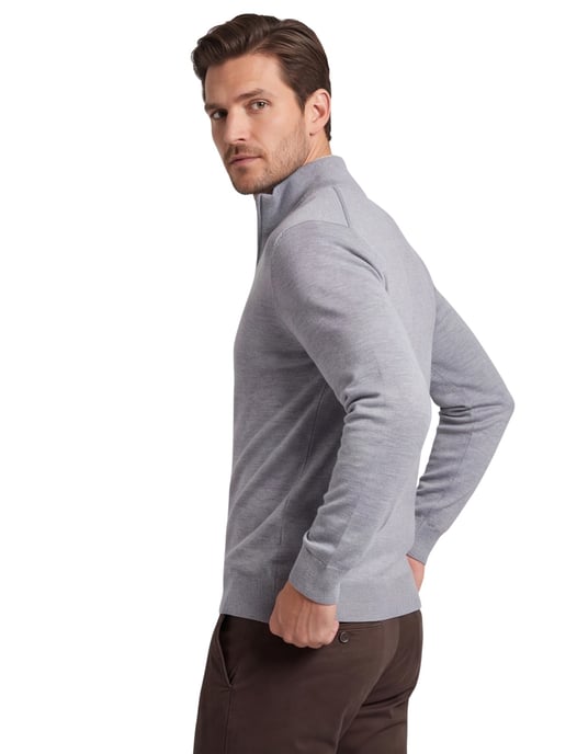 Half zip pullover grijs Profuomo tencel - Image 4