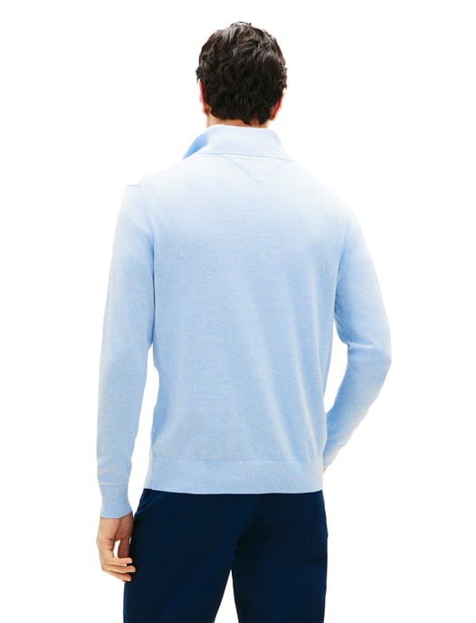 Lichtblauwe half zip trui Tommy Hilfiger katoen - Image 2