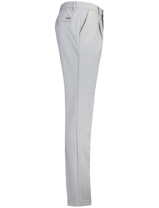 Pantalon flatfront Alberto grijs wol slim fit - Image 3