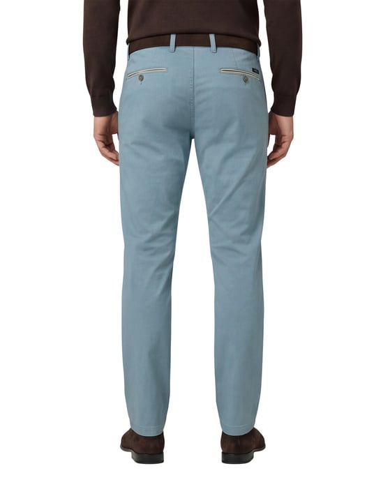 katoenen Gardeur Pantalon effen blauw normale fit - Image 2