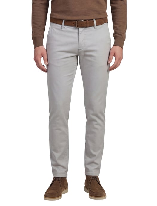 Alberto Pantalon grijs katoen slim fit - Image 1