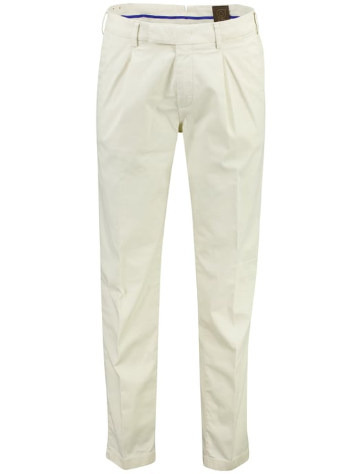 Pantalon Gardeur Tybalt creme flatfront model normale fit - Image 1
