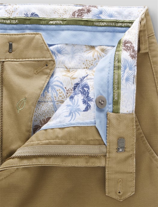 katoenen broek Meyer Bonn camel - Image 3
