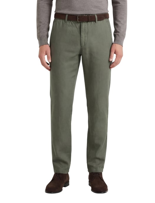 Gardeur modern fit flatfront model Pantalon donkergroen - Image 1