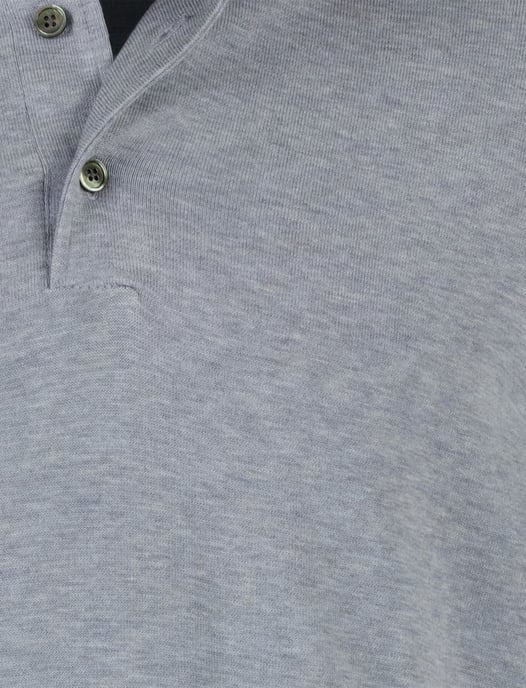 Poloshirt Profuomo grijs normale fit gemeleerd - Image 3