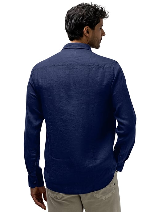 Overhemd State of Art donkerblauw wijde fit semi wide spread - Image 2