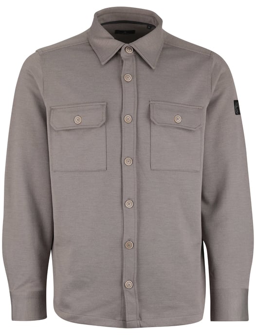 Taupe Overshirt Casa Moda twill structuur en knoopsluiting - Image 3