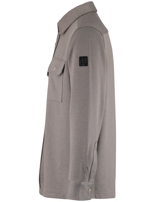 Taupe Overshirt Casa Moda twill structuur en knoopsluiting - Image 4