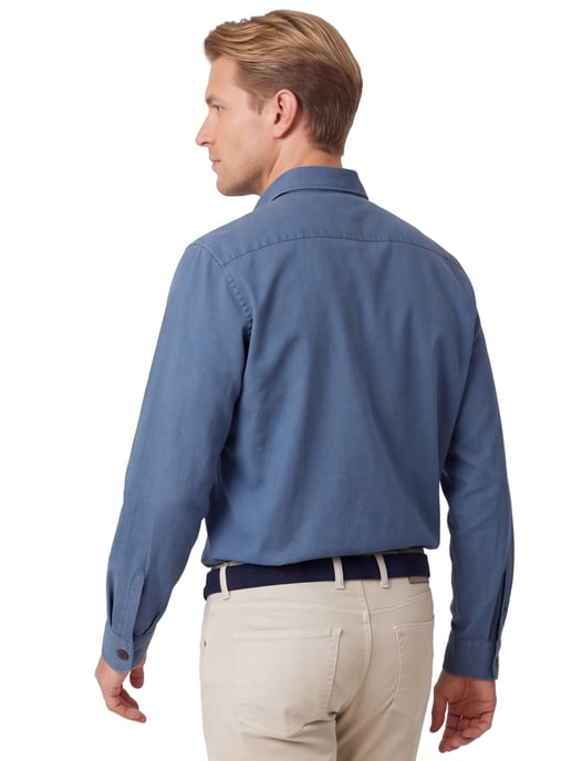 Casa Moda Casual Fit overshirt blauw wijde fit katoen - Image 2
