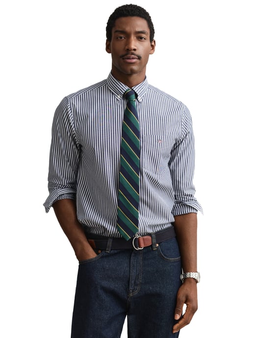 Gant blauw gestreept overhemd normale fit - Image 1