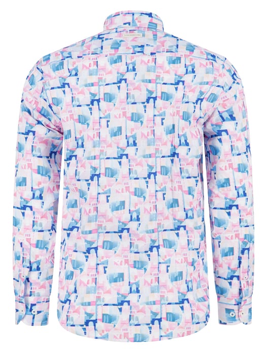 overhemd roze print normale fit A Fish Named Fred katoen - Image 2