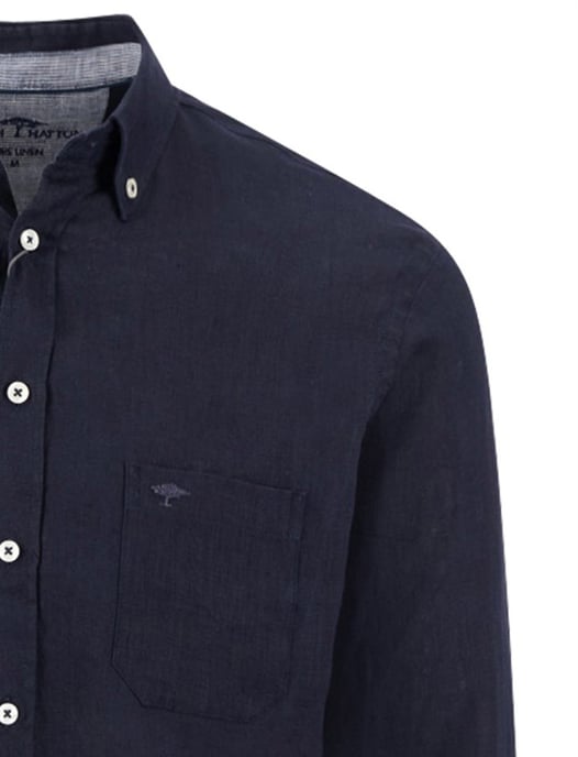 Overhemd navy Fynch Hatton button down boord - Image 3