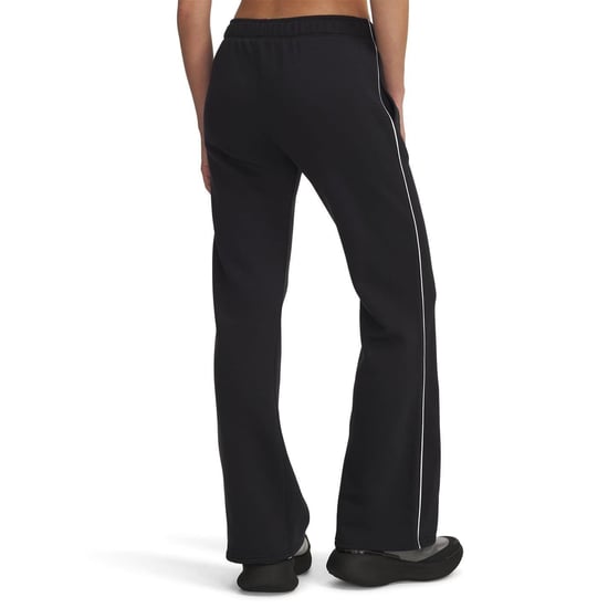 Under Armour Rival-joggingbroek met zijstrepen en uitlopende pijpen voor dames (Zwart gemêleerd) - Image 2
