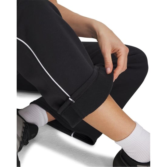 Under Armour Rival-joggingbroek met zijstrepen en uitlopende pijpen voor dames (Zwart gemêleerd) - Image 3