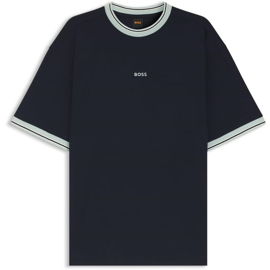 Men's Boss Te_Blocks 00404 in Dark Blue - Image 1
